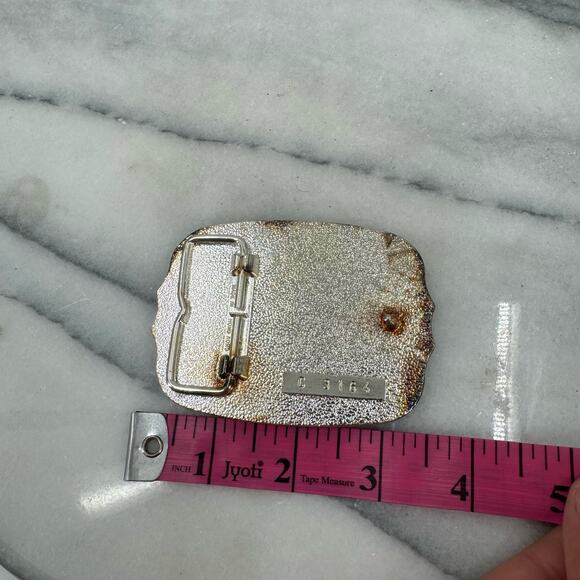 Gold and silver eagle belt buckle - Picture 2 of 4